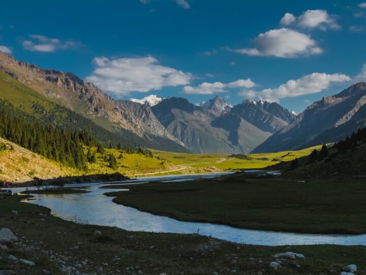River valley, Kyrgyzstan