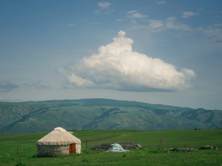 Yurt meadow, Kyrgyzstan